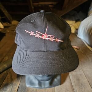 Vintage Lockheed Martin ILA 2000 Airplane Pilot Black One Size Hat